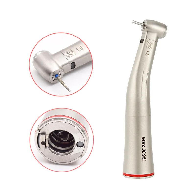 Dental Contra Angle 1:5 Increasing Optical Fiber Spray Inner Water JOSOI X95L Eletric Motor Drill Dental Tool