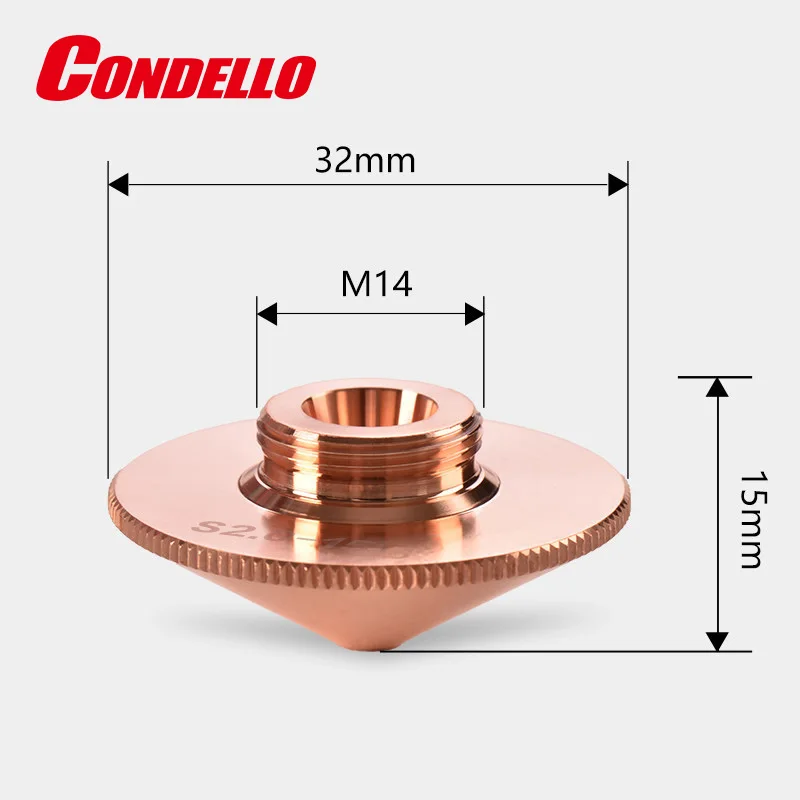 Condello – buse Laser Double monocouche Raytools R32-A, pour découpe de Fiber, Machine CNC