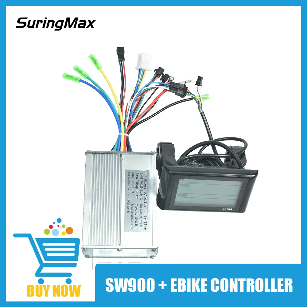 LCD display Controller kit for Electric Bicycle, Ebike Part, 6 9 mofets, SW900, 48V, 25A, For 250W, 500W, 750W Motor