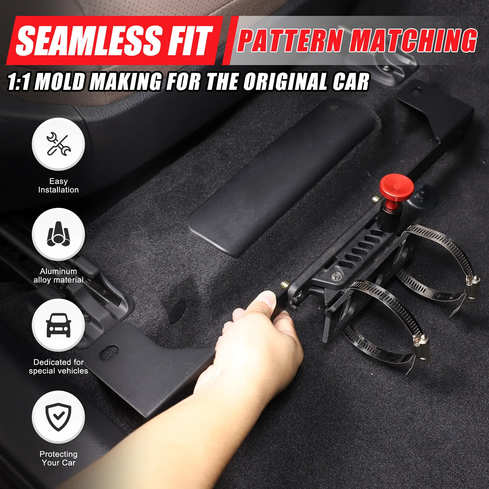 

Passenger Under Seat Fire Extinguisher Bracket 1PCS Aluminum Alloy Holder MountFit For Lexus ES 2018-2025 Car Accessories