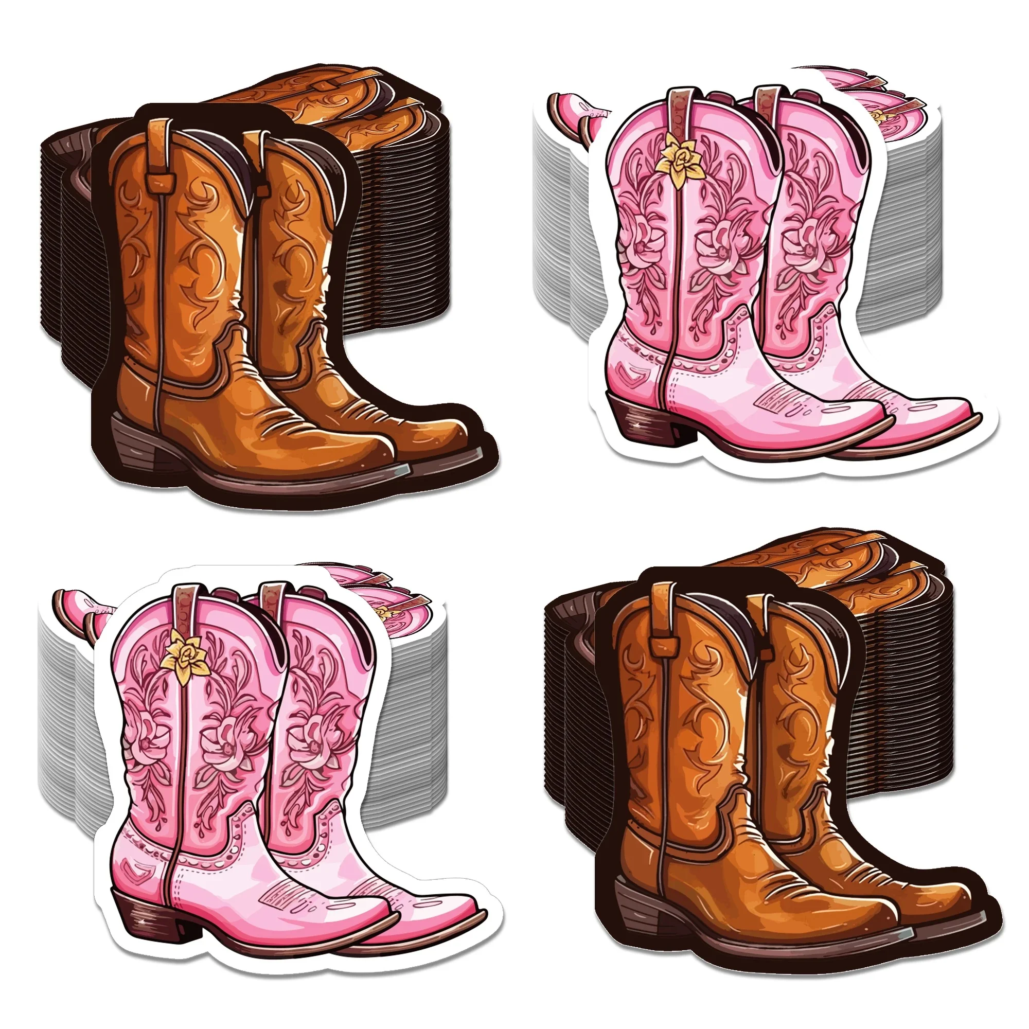 Serviettes en papier thème Cowgirl occidental, 20 pièces/sac, bottes de Cowboy, mouchoirs jetables pour femmes et hommes, décor de fête d'enterrement de vie de jeune fille d'anniversaire