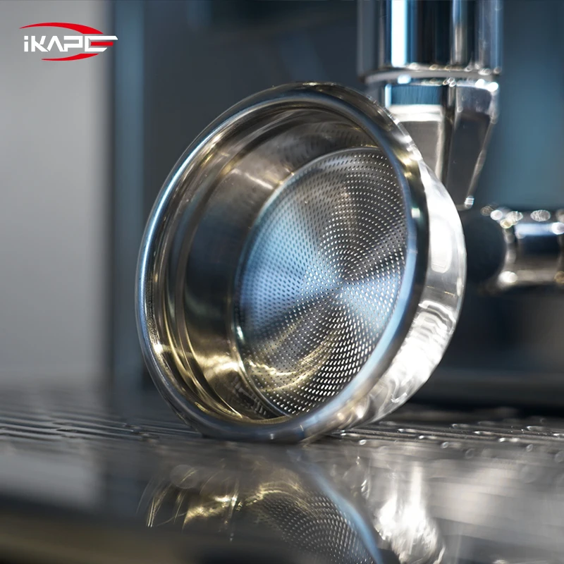 IKAPE Precision High Extraction Coffee Filter Basket -Matrix, Stainless Steel Espresso Filter Basket for Bottomless Portafilter