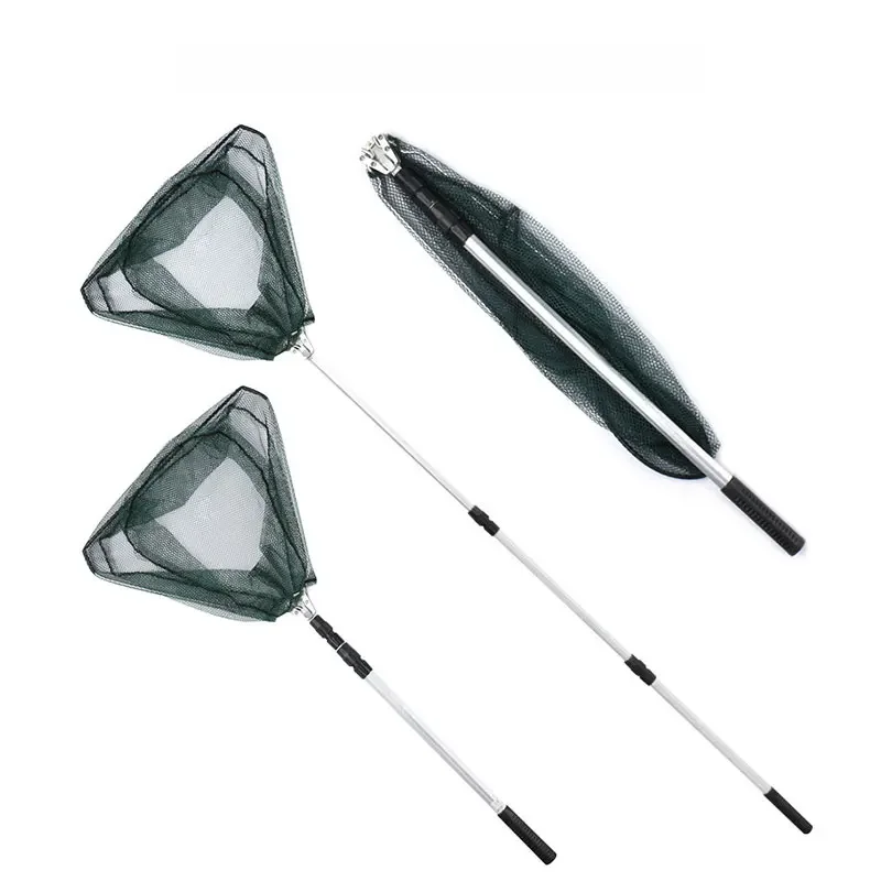 Epuisette rétractable en alliage d'aluminium pour pêche à la mouche et à la carpe, filet télescopique pliable de 190cm