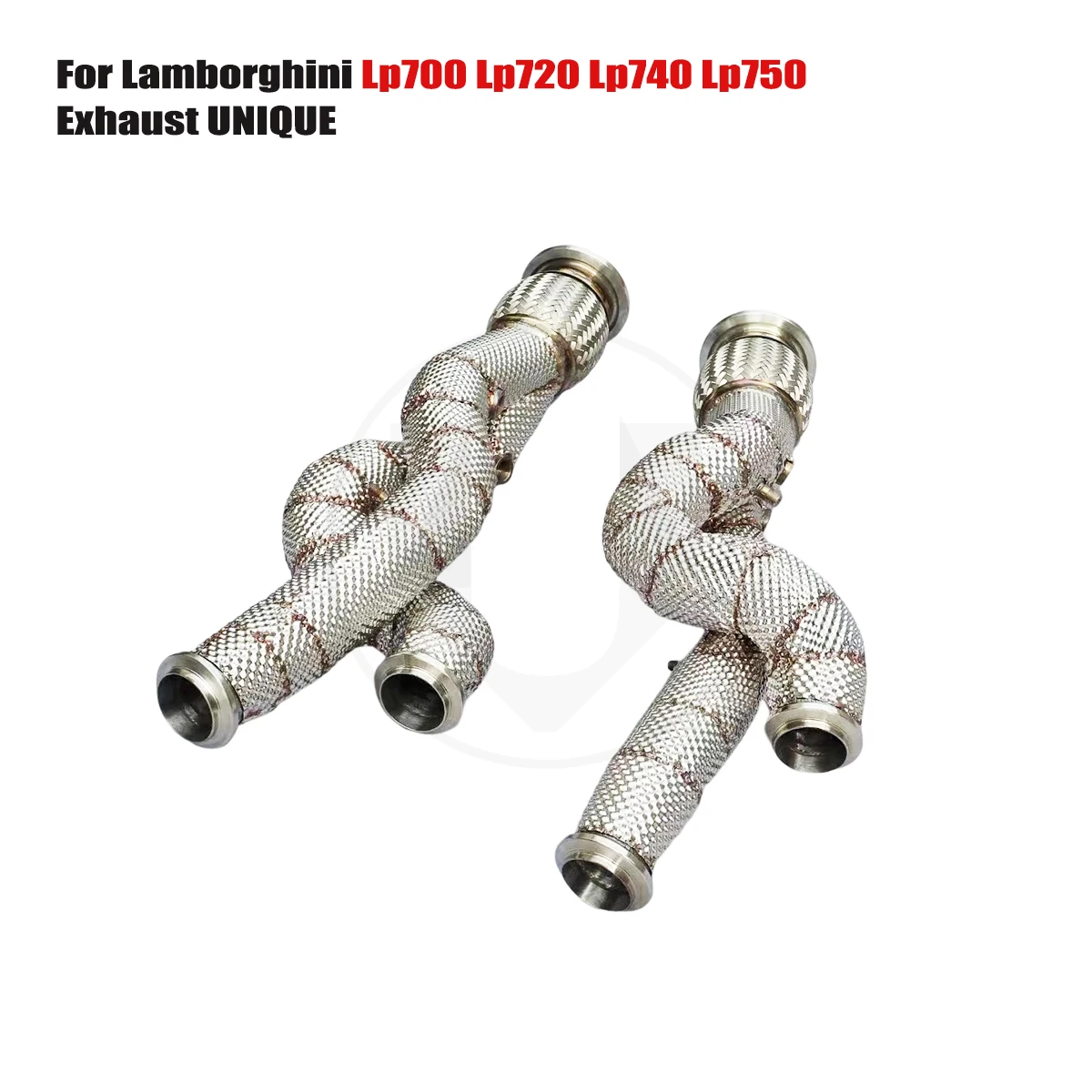 

UNIQUE For 2015+ Lamborghini Lp770 Lp780 6.5L V12 Equal length without cat downpipe With insulator downpipe without cat exhaus