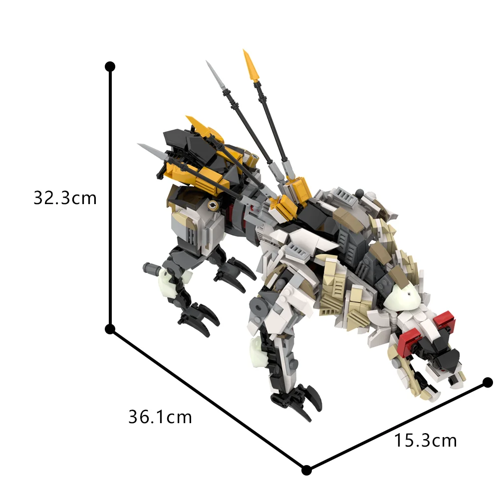 Gobricks MOC Horizons Zero Dawned Ravager Bricks Model Game  Horizoned Forbidden West Monster Ravager Building Blocks Toy Gift