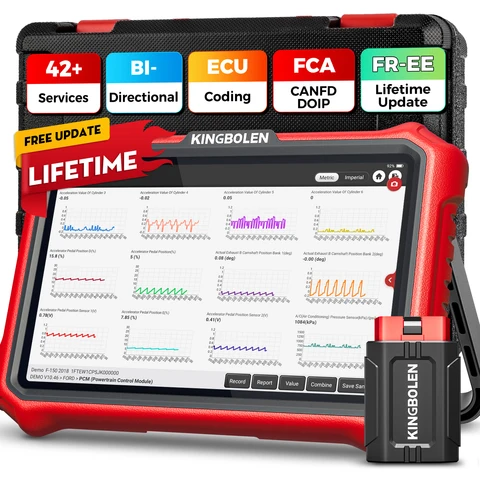 Бесплатное пожизненное обновление KINGBOLEN K8 PRO Elite Двунаправленный сканер OBD2 Кодирование ECU CANFD FCA 40+ Служба Все диагностики системы