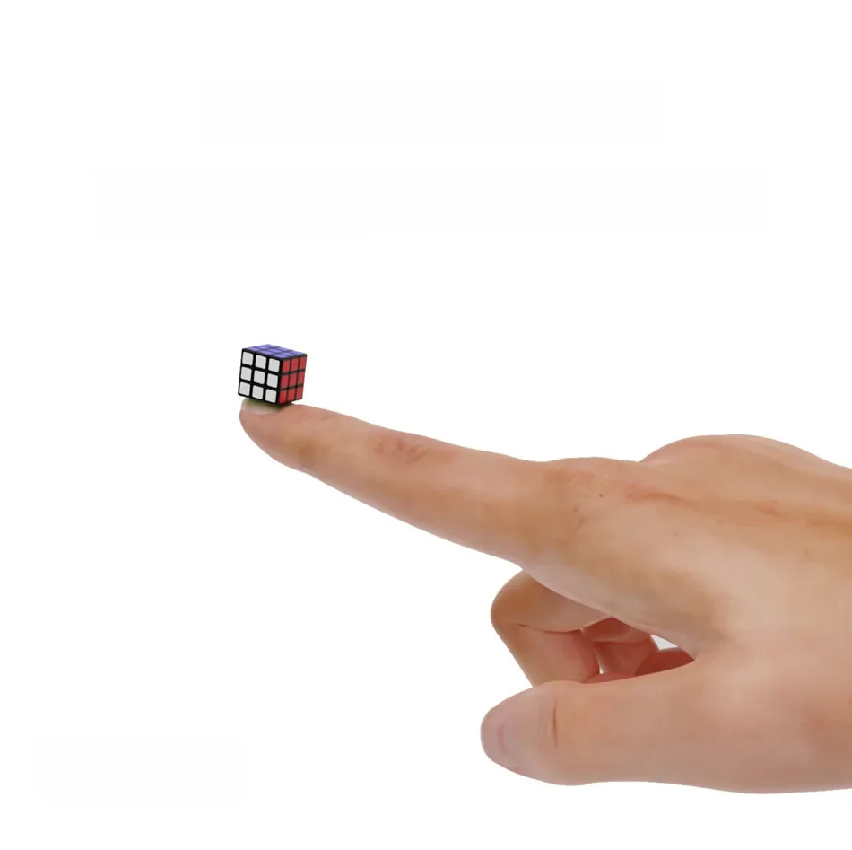 Cubelab 1 cm Mini Cube magique minuscule 3x3 professionnel 1 CM Cube de vitesse Cube magique Puzzle bleu rose noir jouets pour enfants enfants cadeau