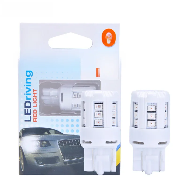OSRAM LEDriving Standard LED T20 W21W 7440 12V 3W Red Color Car LED Stop Brake Lamps Signal Light 80% Energy Saving 7705R Pair