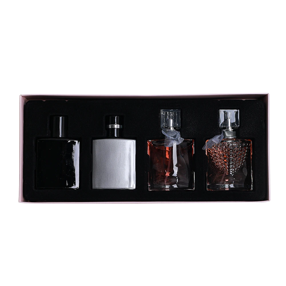 4Pcs 30ml Women Perfume Gift Set Eau De Parfum Long Lasting Fragrance Natural Spray Female Perfumes Holiday Birthday Gift Box