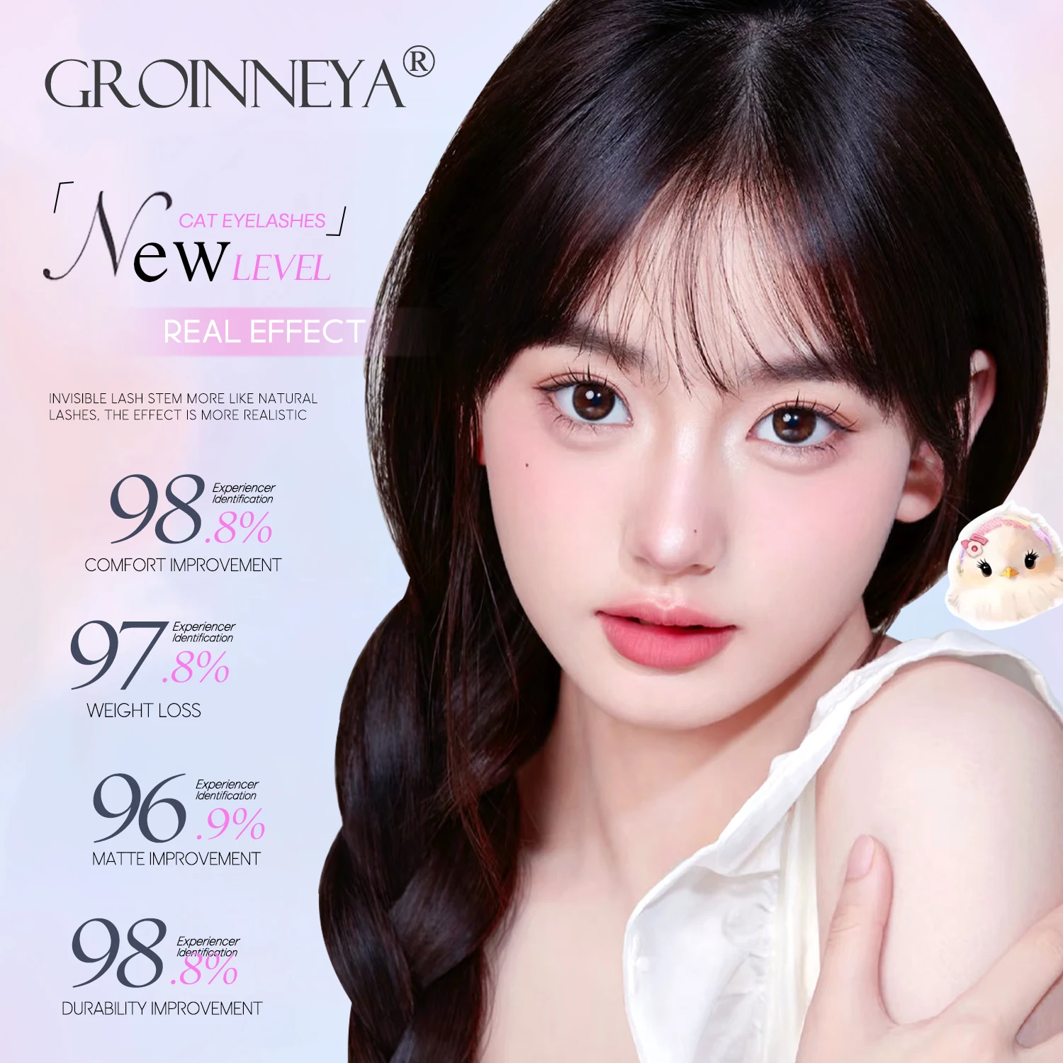 GROINNEYA DIY zestaw klastrów rzęs naturalne rzęsy Manga indywidualne przedłużanie rzęs miękkie delikatne naturalne długie rzęsy kręcone makijaż