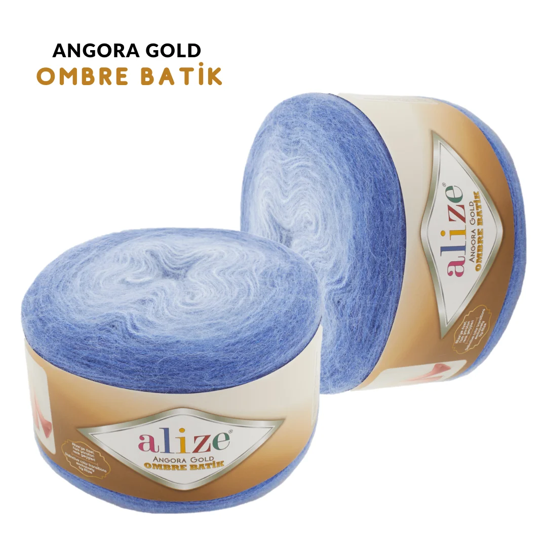 Alize Angora złoty Ombre Batik ciasto przędzy na drutach 150 Gr szydełka DIY dzianiny szal sukienka spódnica rozpinany sweter kamizelka Poncho