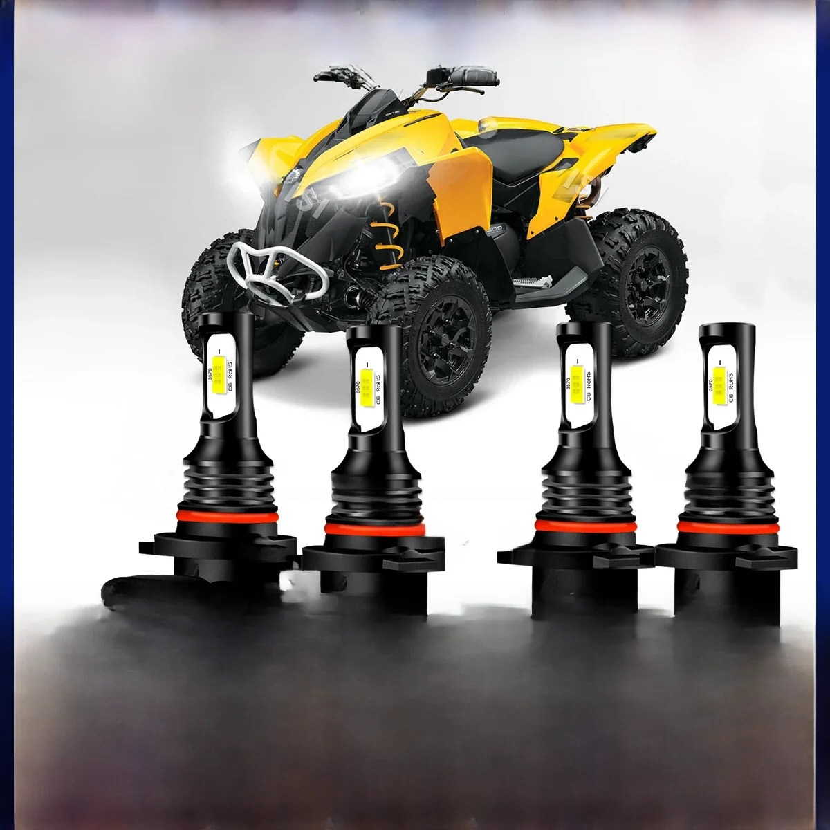 Plug And Play 4PCS 9005/HB3 Żarówki reflektorów LED 70W 8000LM do Can-Am Renegade 500 2008 2009 2010 2011 2012 2013 2014 2015 — zdjęcie 2