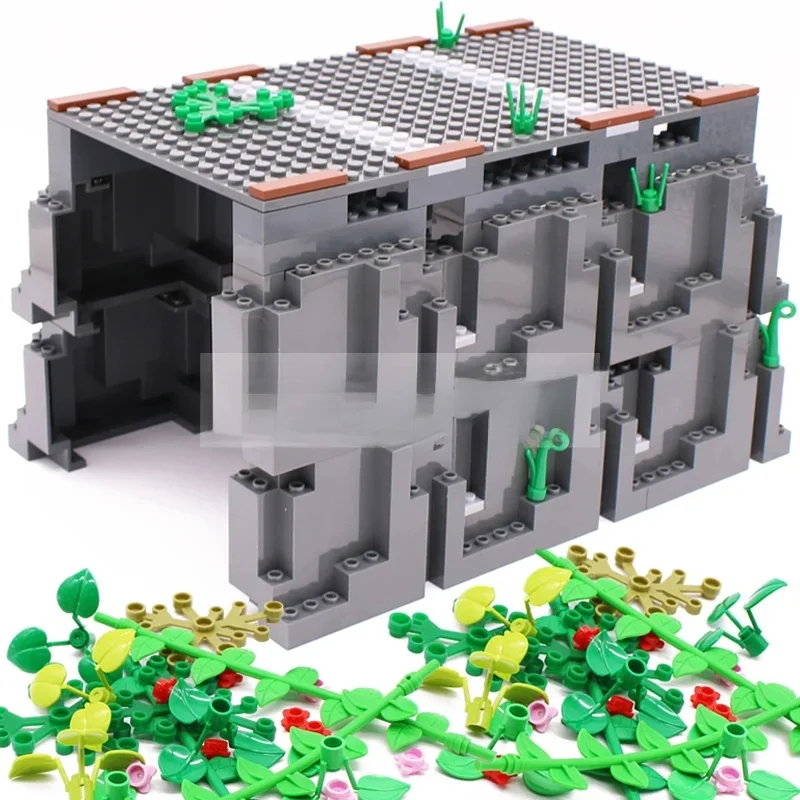 Marumine MOC Blokken Treintunnel Mountain City Railway Bouwstenen Modelset Klassieke bouwset Compatibel met 53401 - afbeelding 2