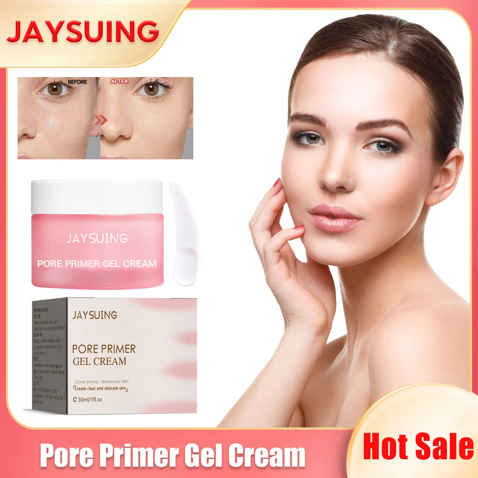 Pore Primer Gel Cream invisibile Oil-Control Smooth Fine Lines idratante Brighten Face Concealer Matte Base Makeup Cosmetics