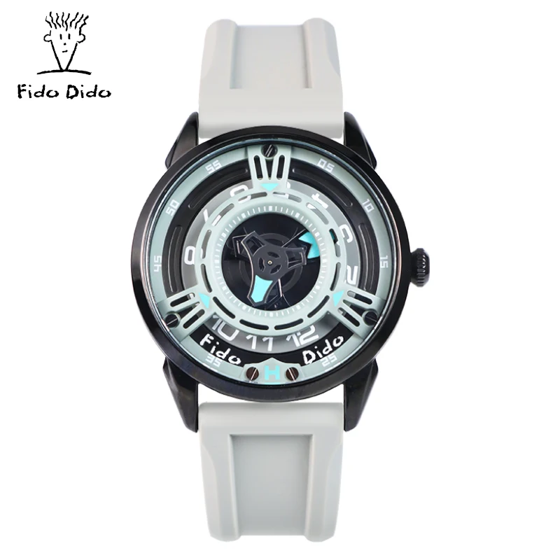 FIDO DIDO Qixi Kid Futurism Series Multi-level Hollow Three-dimensional Design Quartz Couple Watches Model FD2331-924