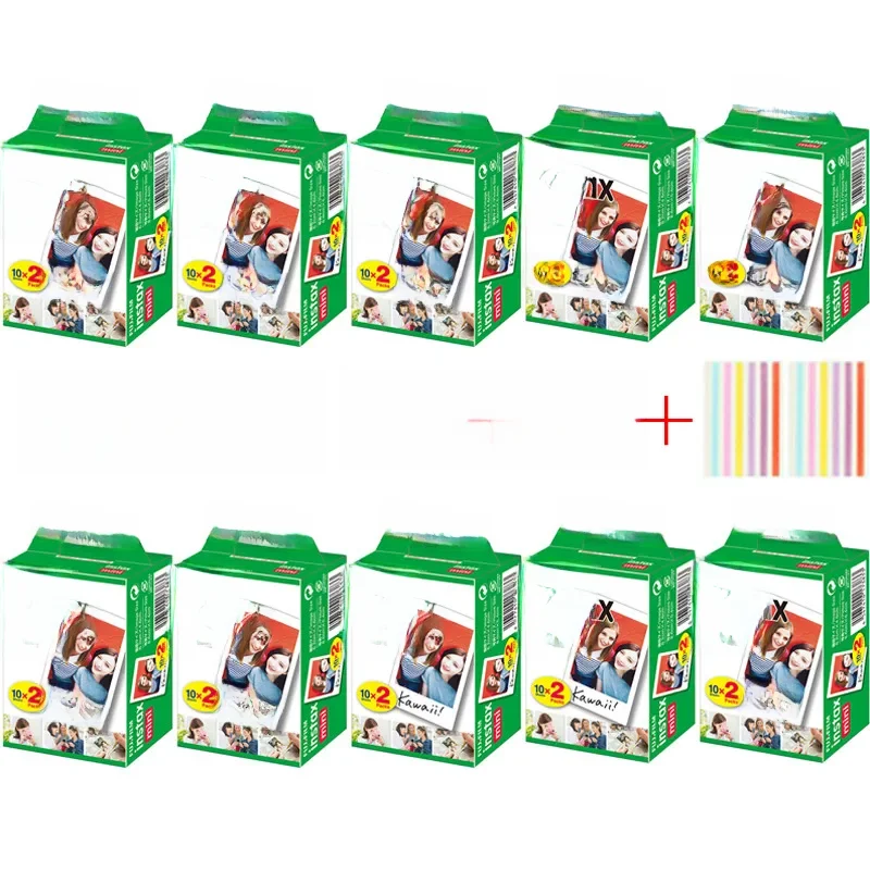 10-200 arkuszy papieru fotograficznego Fuji White Edge mini 12 8/9/7c/7s/25/90/11 Uniwersalny trzypalcowy jednorazowy papier fotograficzny do obrazowania — zdjęcie 2