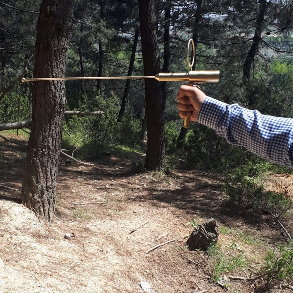 Dowsing Rod Field Scanning Search For Gold It From The Sample Placed In Its Reservoir