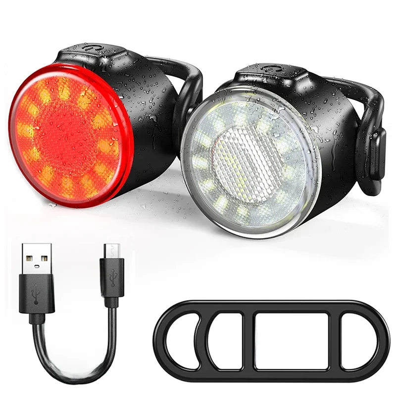 AliExpress BUCKLOS Lights Bike Lamp LED USB Rechargeable Bicycle Lighting Lamp Front and Rear Light for Bicycle