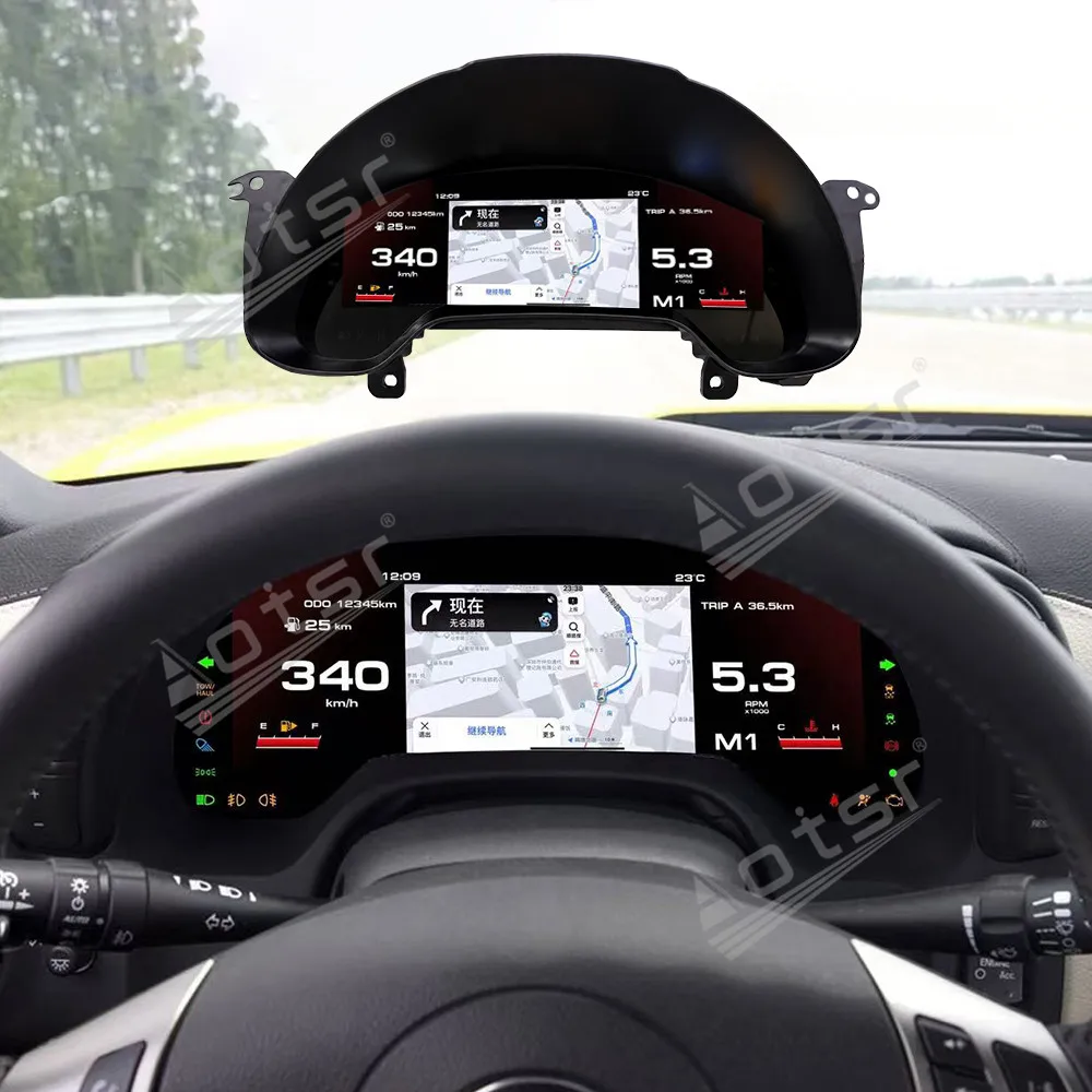 For Corvette C6 12.3inch Screen LCD Linux Digital Virtual Cockpit for 2005-2012 Models - Automotive Speedometer Display