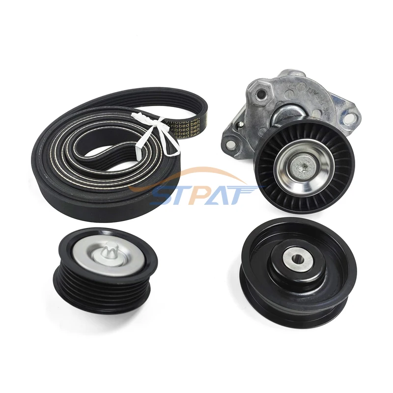 STPAT A2722000270 For Mercedes-Benz Engine Serpentine Drive Belt Pulley Assembly A-001-993-18-96 A-272-202-10-19 A-272-202-14-19