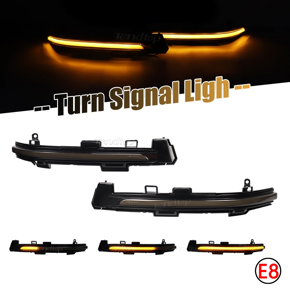 

2Pcs Car Accessories LED Dynamic Turn Signal Rearview Mirror Indicator Blinker Light for Skoda ENYAQ iV 2020 2021 2022 2023 2024