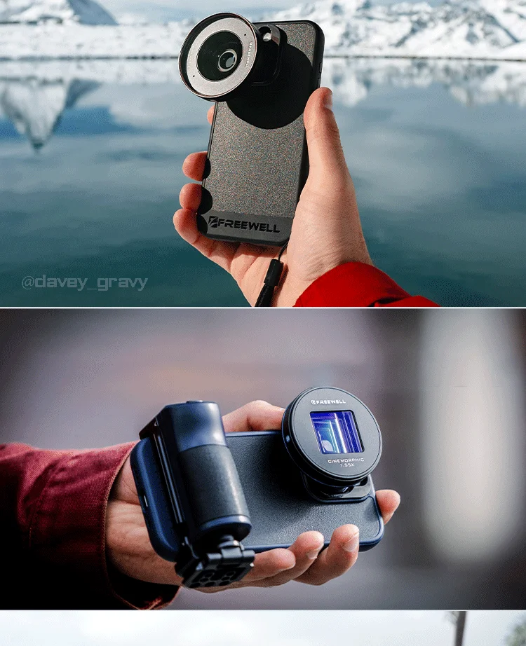 Freewell Sherpa F-Mount Handyhülle Kompatibel mit iPhone 14/15 Pro Unterstützt F-Mount Objektiv und Magnetfilter – Detail 10