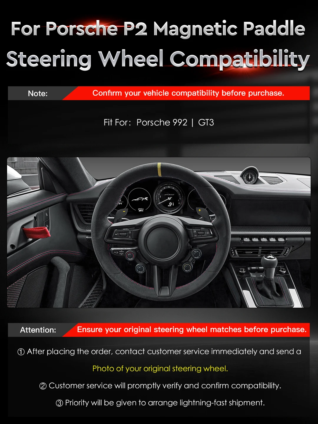 ICF Colored Aluminum Alloy Magnetic Shift Paddles for Porsche 992 GT3 Steering Wheel Shift Paddles Magnetic Attraction Function