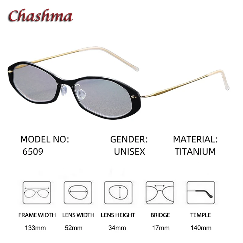 Chashma Brillen TR90 Reinem Titan Frauen Optische Brillen zum Lesen Brillen Rahmen Student Myopie Brillen