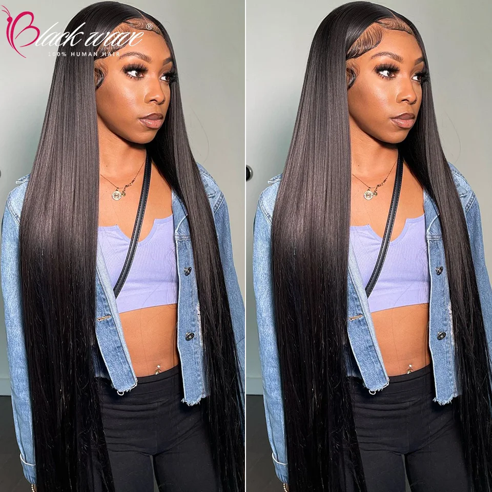 

Natural Color Straight Human Hair 38 Inch 4x4 5x5 Closure Wig 13x4 13x6 Lace Front Wig 180 250 Density Brazilian Hair For Women