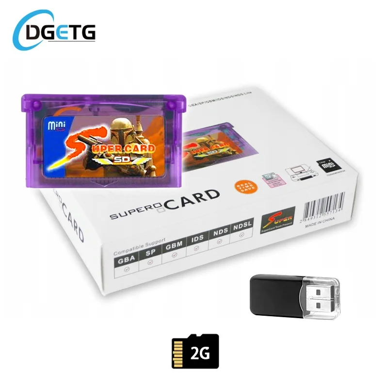 Premium 32-bit Ultra Mini Card Adapter Box 2GB Game Backup Device for GBA/GBM/IDS/NDS/NDSL Game Accessories