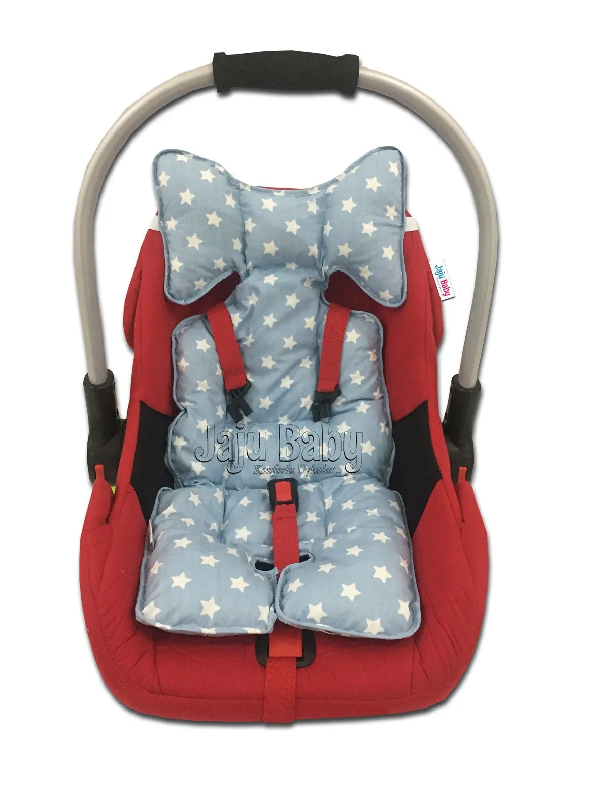 Handmade Blue Star Car Seat Cushion - Stroller Cushion