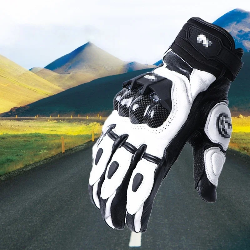 AliExpress DUTRIEUX Motorcycle all Season Leather Gloves All finger Gloves Mens Women Driving Supertech Racing Glove Breathable Bike Sheepskin