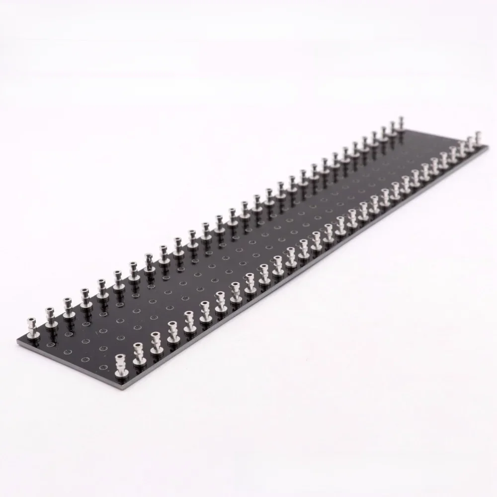 GD-PARTS 1PC 60 postów czarna tablica tagów pasek z tagami tablica rewolwerowa Hifi Vintage Tube Audio wzmacniacz gitarowy DIY 300x60x2mm — zdjęcie 2