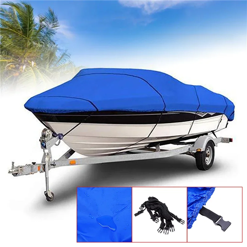 Robuste Angel-Ski-Bootsabdeckung für 11–13', 14–16', 17–19', 20–22' V-Rumpf, wasserdicht, sonnenfest, UV-Schutz, Bootsfeierabdeckung