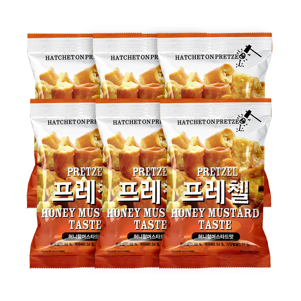 Winnerspretzel sabor a mostaza honeyed, 85g x 6 piezas