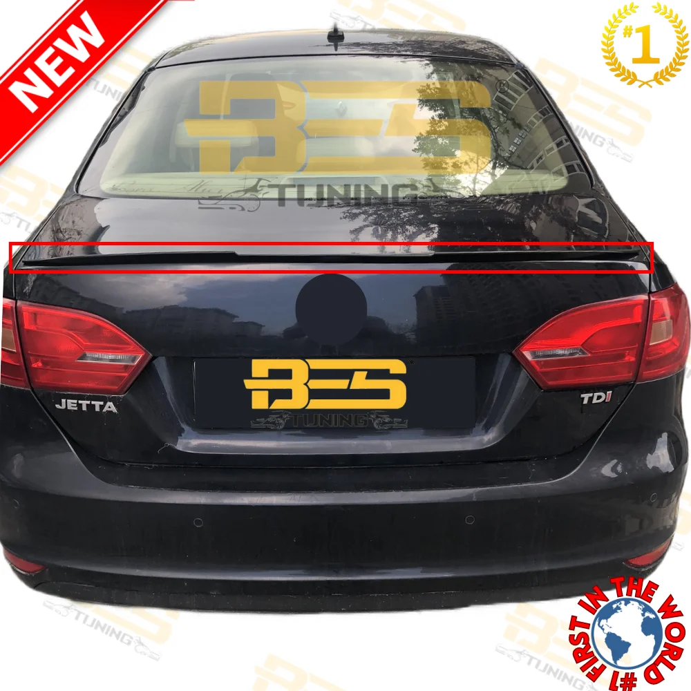 NEW Rear Trunk Bat Style Spoiler For Volkswagen Jetta Car Accessories Lip Plastic Glossy Black Wing Sport Exterior Tuning