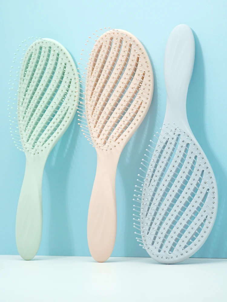 Hollow Out Hair Brush Relaxing Scalp Massage Combs Hair Styling Detangler Fast Blow Drying Detangling Tool Wet Dry Curly Hair