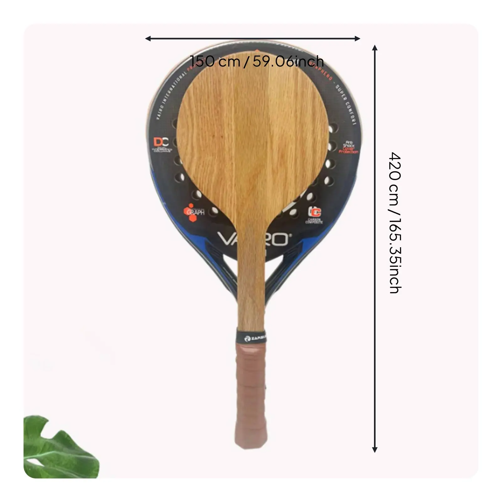 Wood Beach Tennis Racket Beach Training Racket with Comfortable Grip For Seaside Lawn Backyard Outdoor Sports Game Accessory view 6