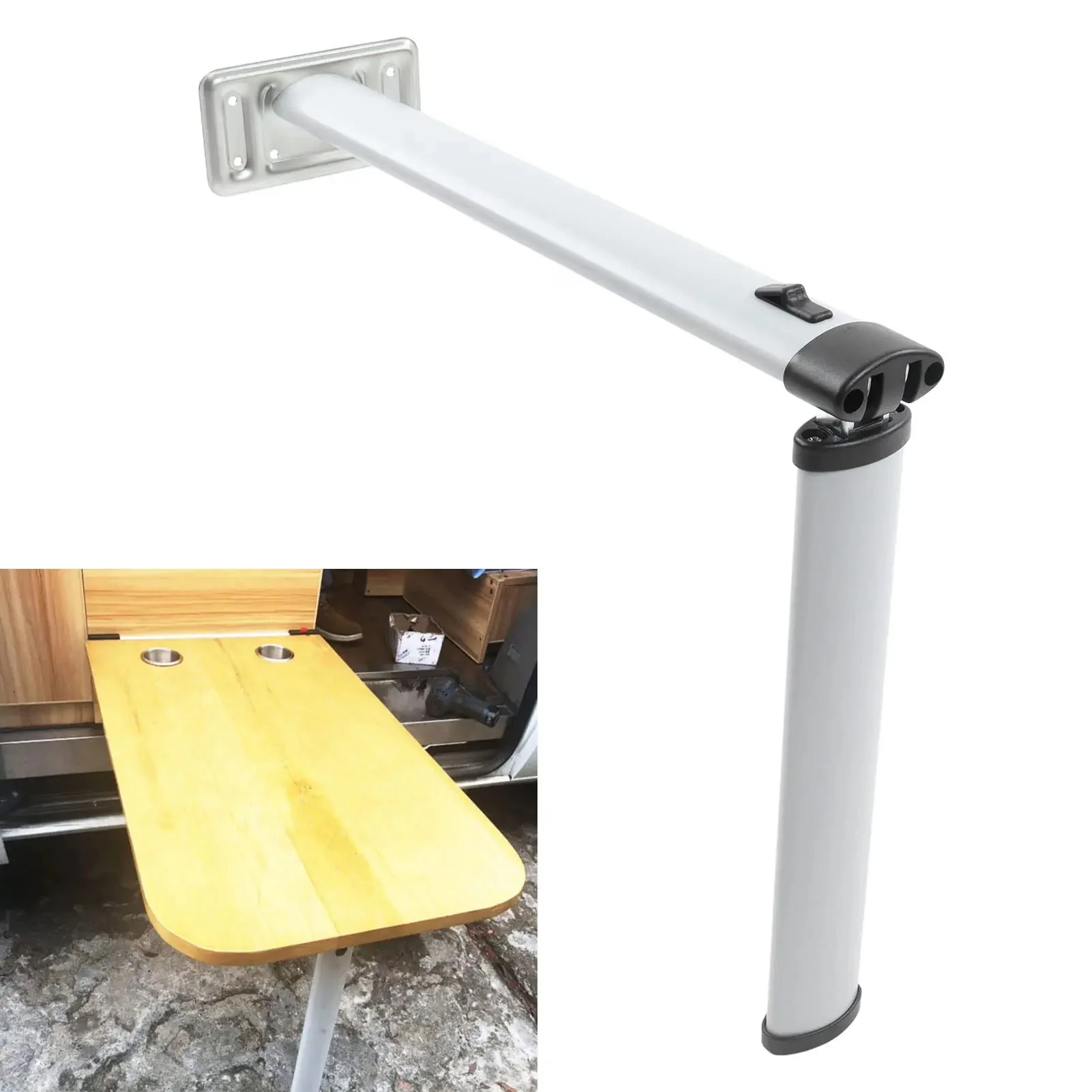 73CM opklapbare tafelpoot, afneembare tafelpoot voor camper, tafelstandaard van aluminiumlegering voor camper, camper, caravan - afbeelding 2