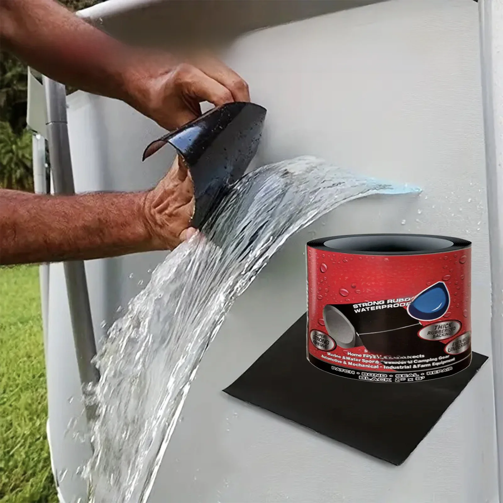 Ruban imperméable super résistant : arrêtez les fuites, les réparations de joints et l'isolation des tuyaux en PVC instantanément!