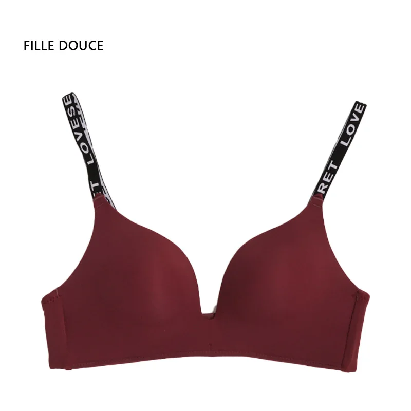 

One Piece Traceless Lady Bra Wireless Microthorax Push Up Woman Brassiere Sexy Bra High Quality Thin Seamless Female Underwear