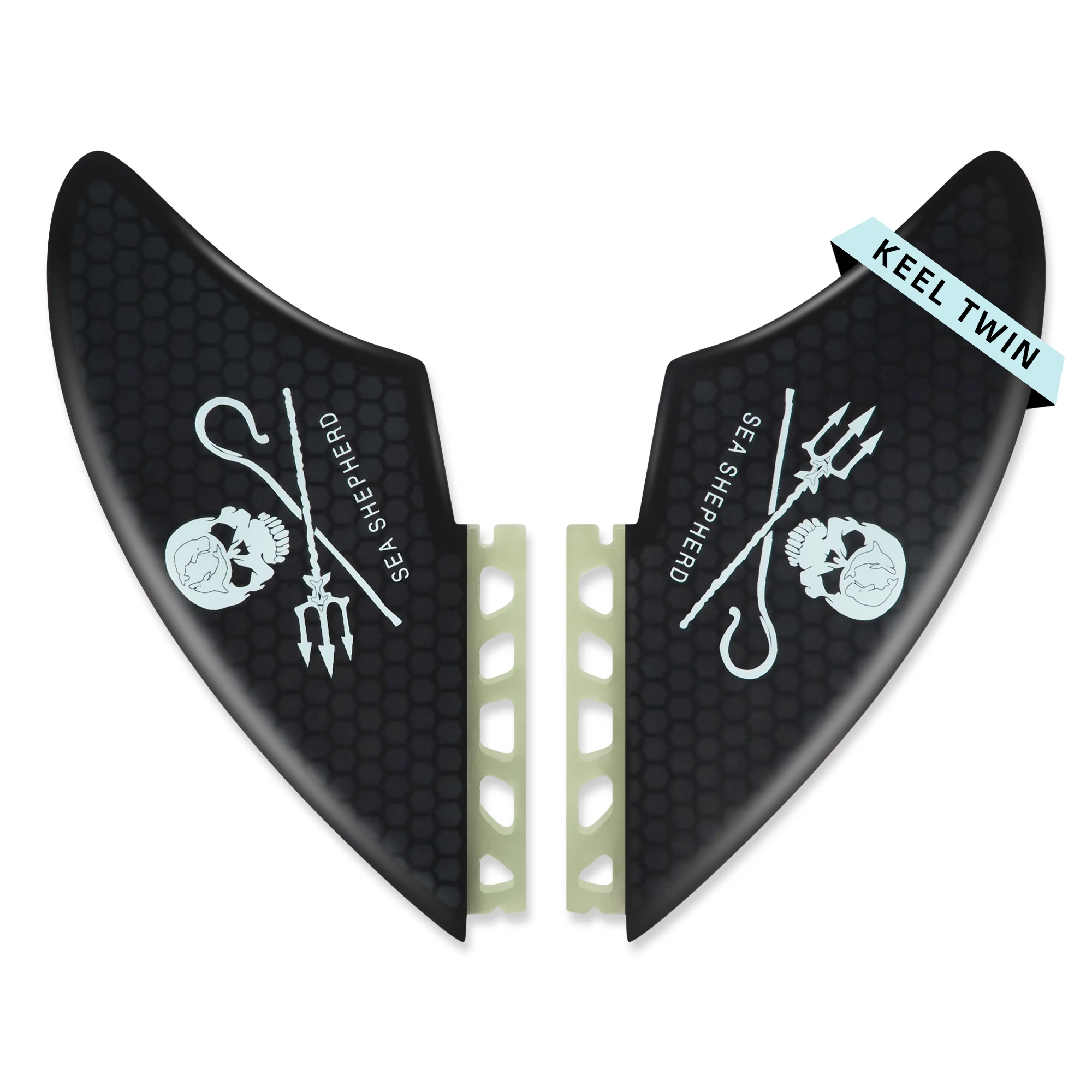 Surfboard Twin Kiel Fins (2 Fins) Dual Tab Single Tab Größen für Longboard Surfboard Funboard – Detail 5