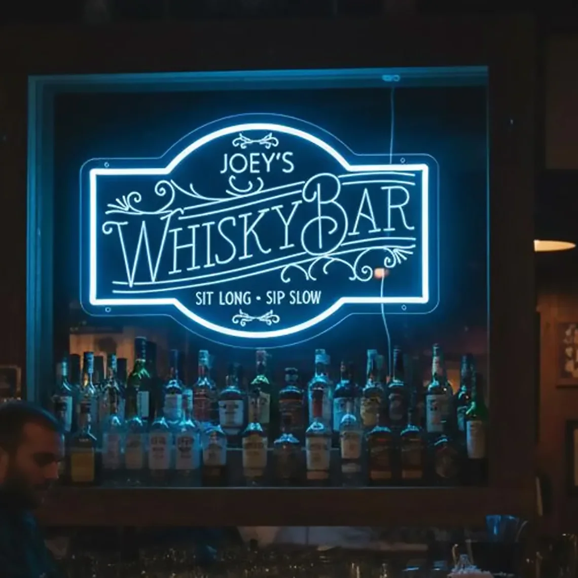Personalized Name Whisky Bar Neon Sign Man Cave Decor image 10