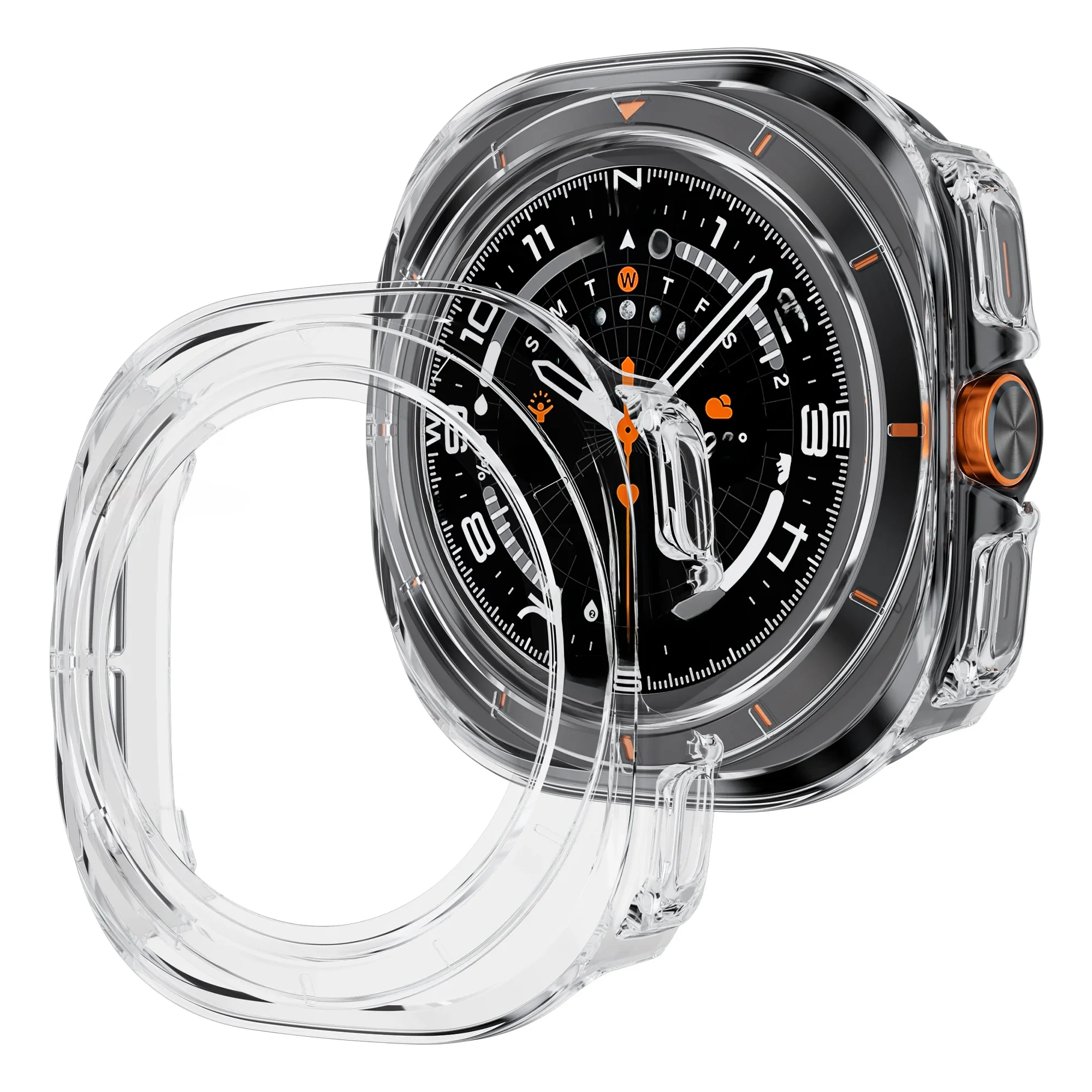PC-Gehäuse für Samsung Galaxy Watch, neu 8 Ultra, 47 mm, Zubehör, hohler Hartrahmen, Schutzstoßstange für Galaxy Watch 7 Ultra-Abdeckung