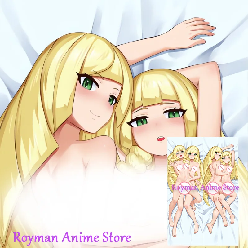 Imagem -02 - Dakimakura-capa de Travesseiro de Corpo Anime Lillie Lusamine Impressão Dupla Face Tamanho Real