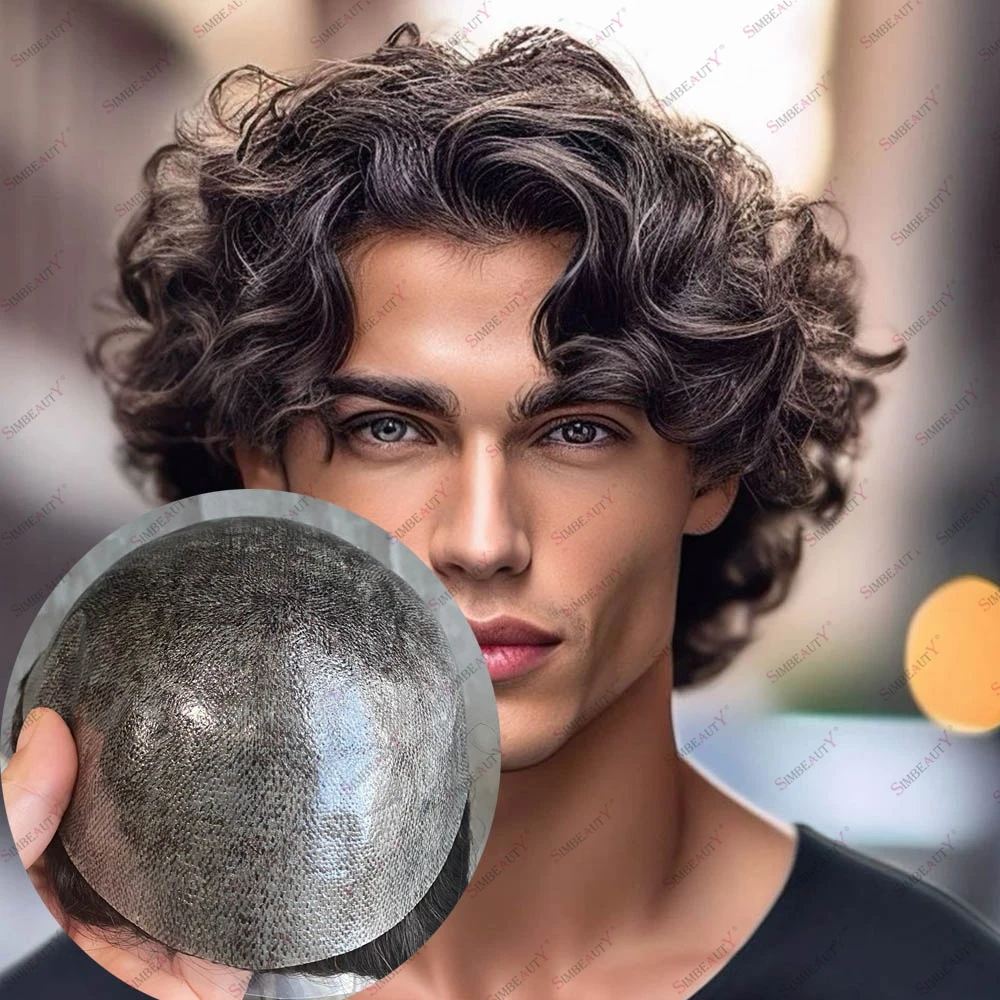 

Мужской парик из натуральных кудрявых волос длиной 5 дюймов, прочная основа из полиуретана, 26 мм, натуральные кудри, протез из волос Реми, 1B50 1B30, натуральные волосы