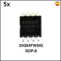 5X Winbond W25Q64Fwsig 25Q64Fwsig W25Q64F Sop-8 Ic Chip Flash 104 Mhz