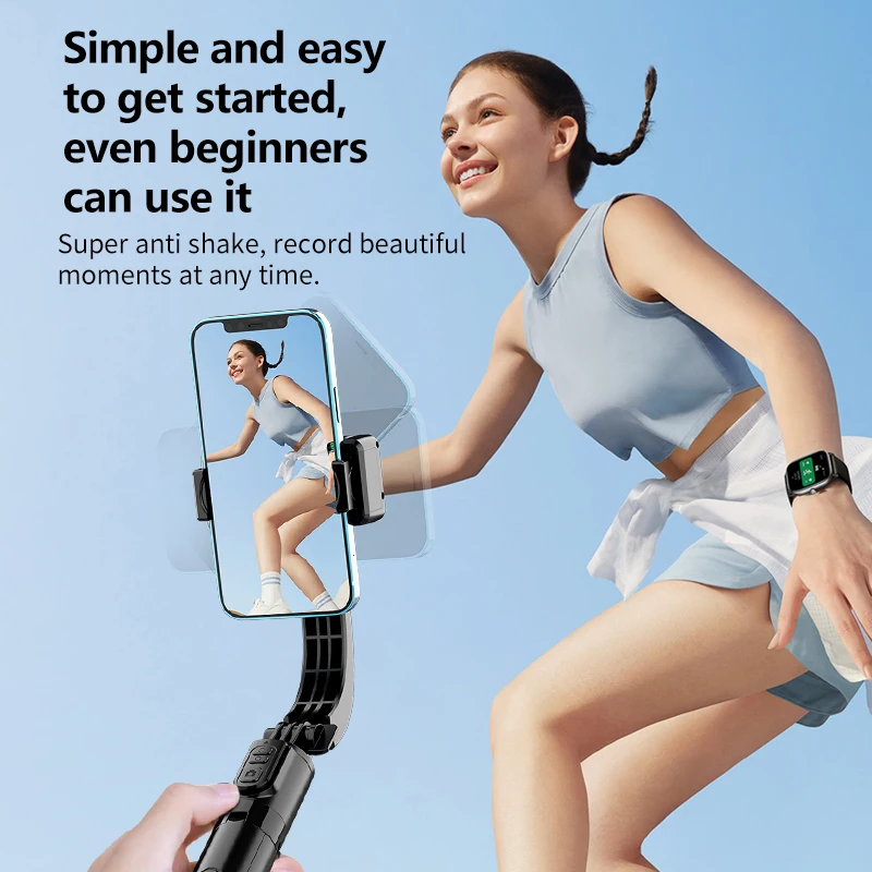 Roreta 2025 جديد مثبت Gimbal Selfie عصا قابلة للطي حامل ثلاثي لاسلكي مع مصراع بلوتوث Monopod لنظام IOS وأندرويد