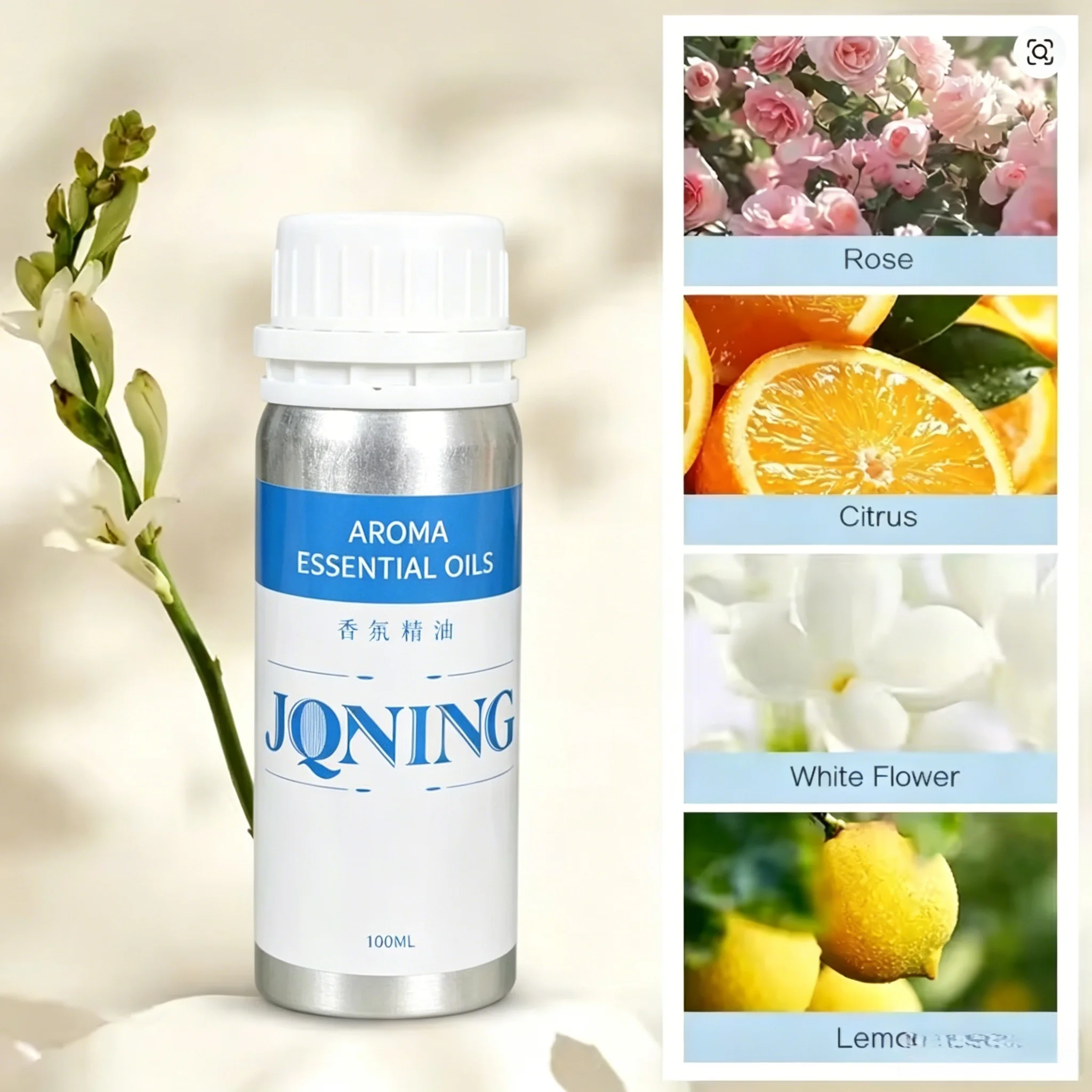 JQNING 100ML Natural Plant Essential Oil Home Indoor Aroma Diffuser Fragrance Oil Air Purification Scent Freshener