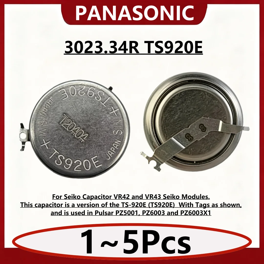 1~5Pcs TS920E 3023.34R 3023-34R MT920 For Seiko Watch Kinetic Rechargeable Battery for VR42 VR43 PZ5001 Integrated Circuit